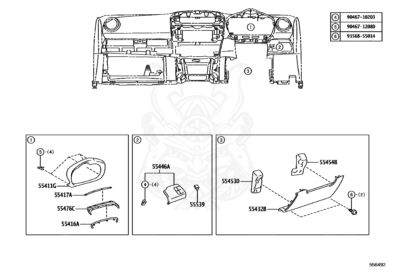 Toyota - Cover, Spare Switch Hole